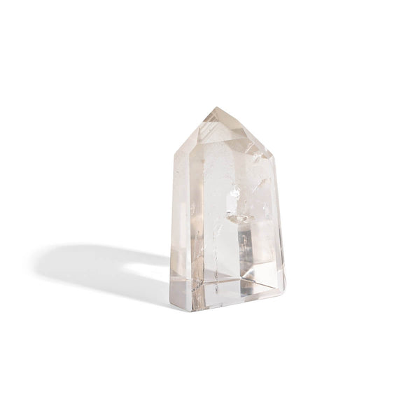 Bergkristall Phantomquarz Spitze (H: 9 cm)