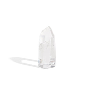 Bergkristall Phantomquarz Spitze (H: 9 cm)
