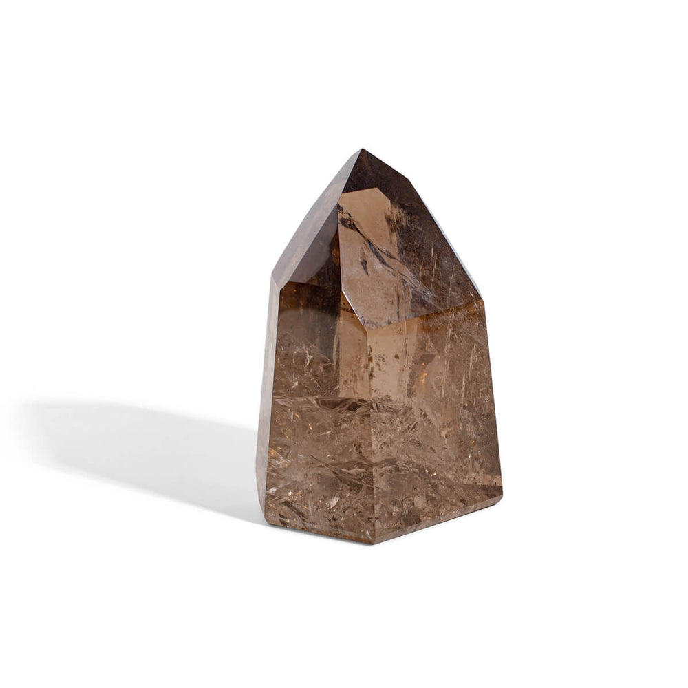 Rauchquarz Spitze (H: 16 cm)