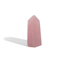 Rosenquarz Spitze (H: 10,5 cm)