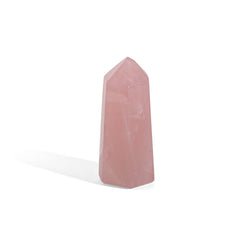 Rosenquarz Spitze (H: 11 cm)