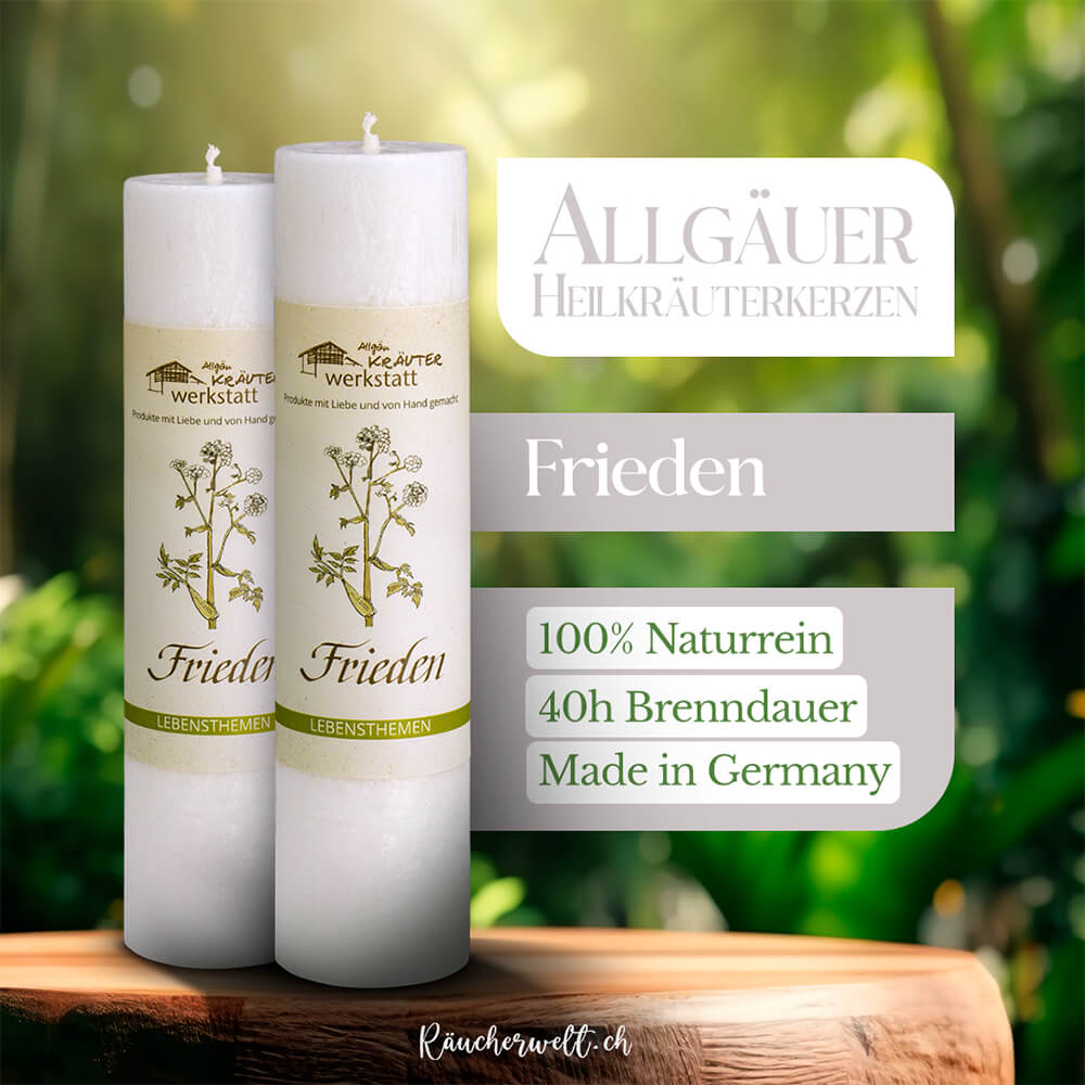 Frieden - Allgäuer Heilkräuterkerzen "Lebensthemen"