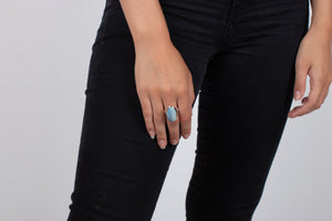 Ring Achat hellblau
