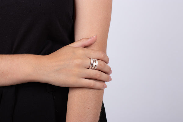 Ring Silber verziert