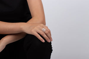 Ring Silber verziert