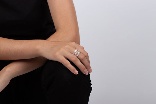 Ring Silber verziert