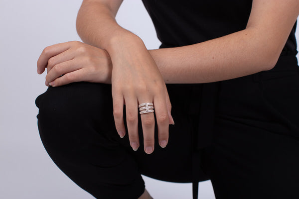 Ring Silber verziert