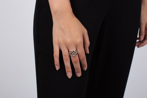Ring Silber mit OM Symbol