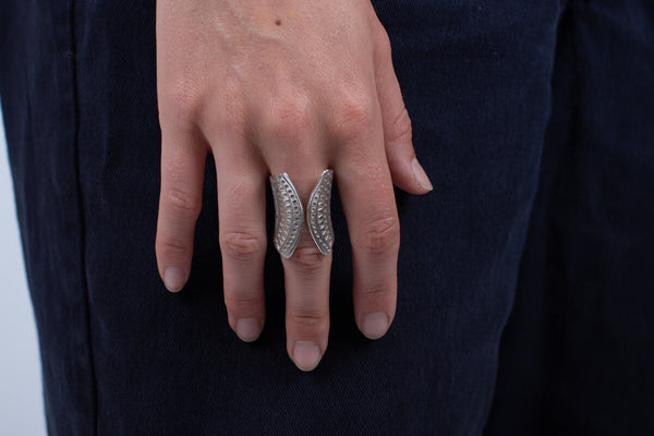 Ring Silber verziert