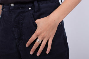 Ring Silber verziert