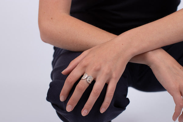 Ring Silber verziert
