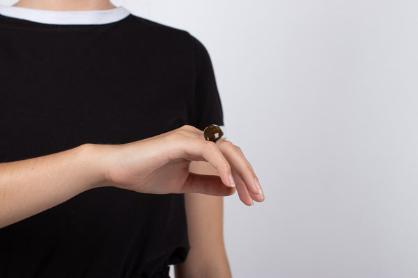 Ring Tigerauge facettiert
