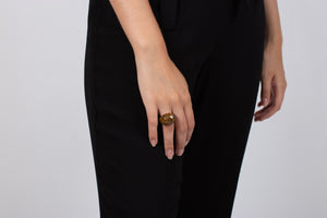 Ring Tigerauge facettiert