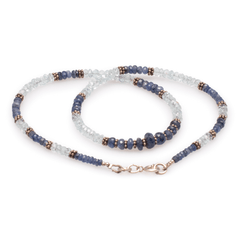 Halskette Saphir mit Silber