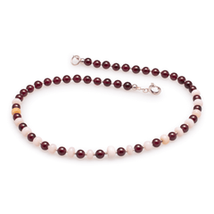 Halskette Granat & Andenopal