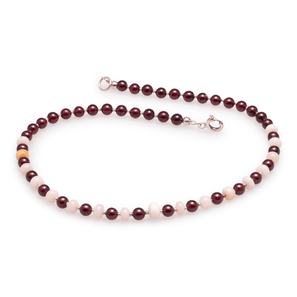 Halskette Granat & Andenopal #123
