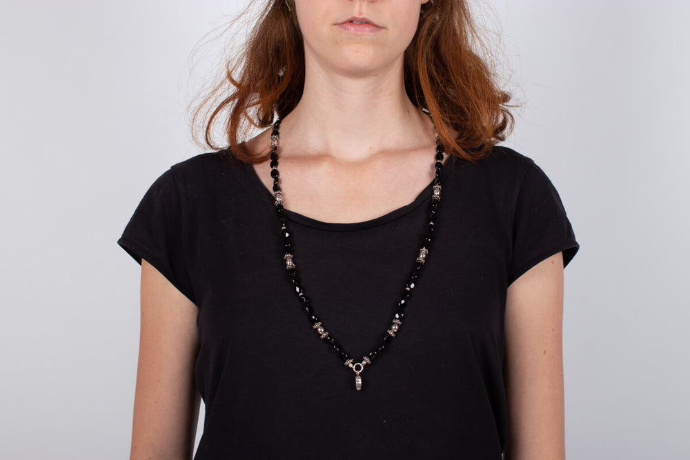 Halskette Onyx mit Silber #251