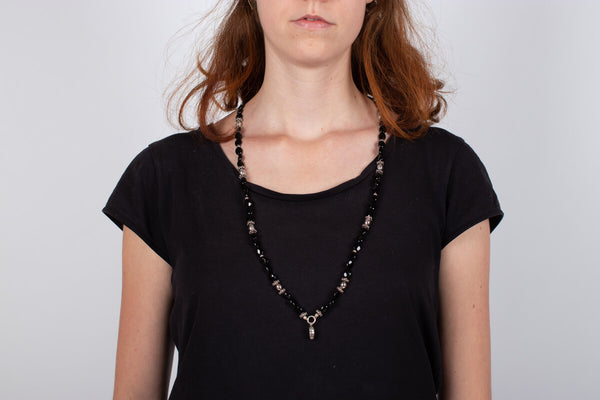 Halskette Onyx mit Silber #251