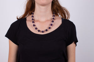 Halskette Bergkristall & Amethyst #524