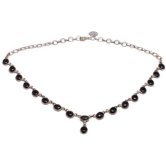 HalsketteSilber mit Onyx