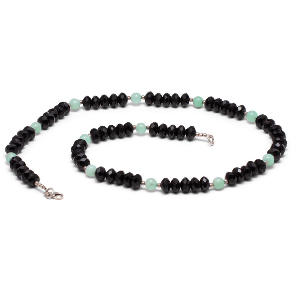 Halskette Onyx &Vesuvinit #622