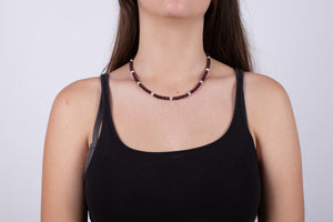 Halskette Granat & Perle #636