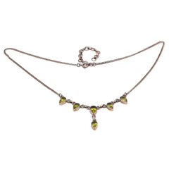 Halskette Peridot mit Silber