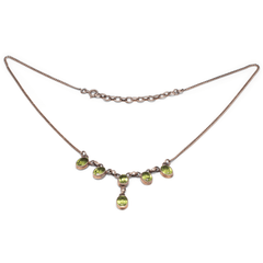 Halskette Peridot mit Silber