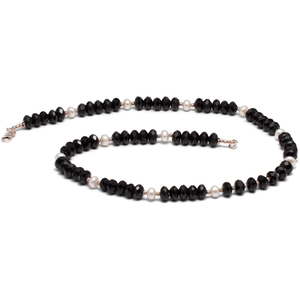 Halskette Onyx & Perle #656