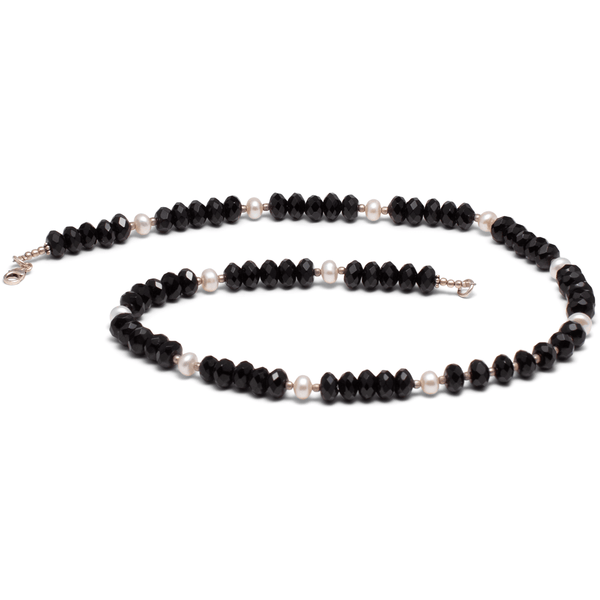 Halskette Onyx & Perle #656