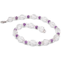 Halskette Bergkristall & Amethyst facettiert