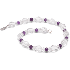 Halskette Bergkristall & Amethyst