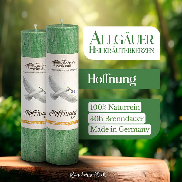 Hoffnung - Allgäuer Heilkräuterkerzen "Vögel der Freiheit"