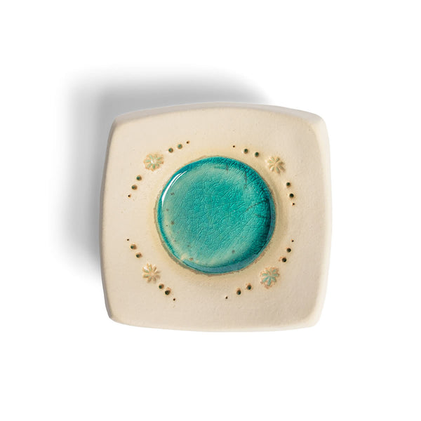 Kerzenuntersetzer quadratisch - für Allgäuer Heilkräuterkerzen