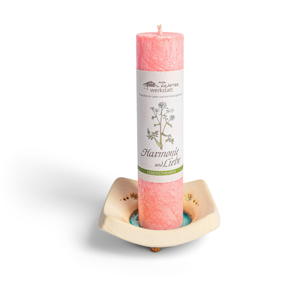Kerzenuntersetzer quadratisch - für Allgäuer Heilkräuterkerzen