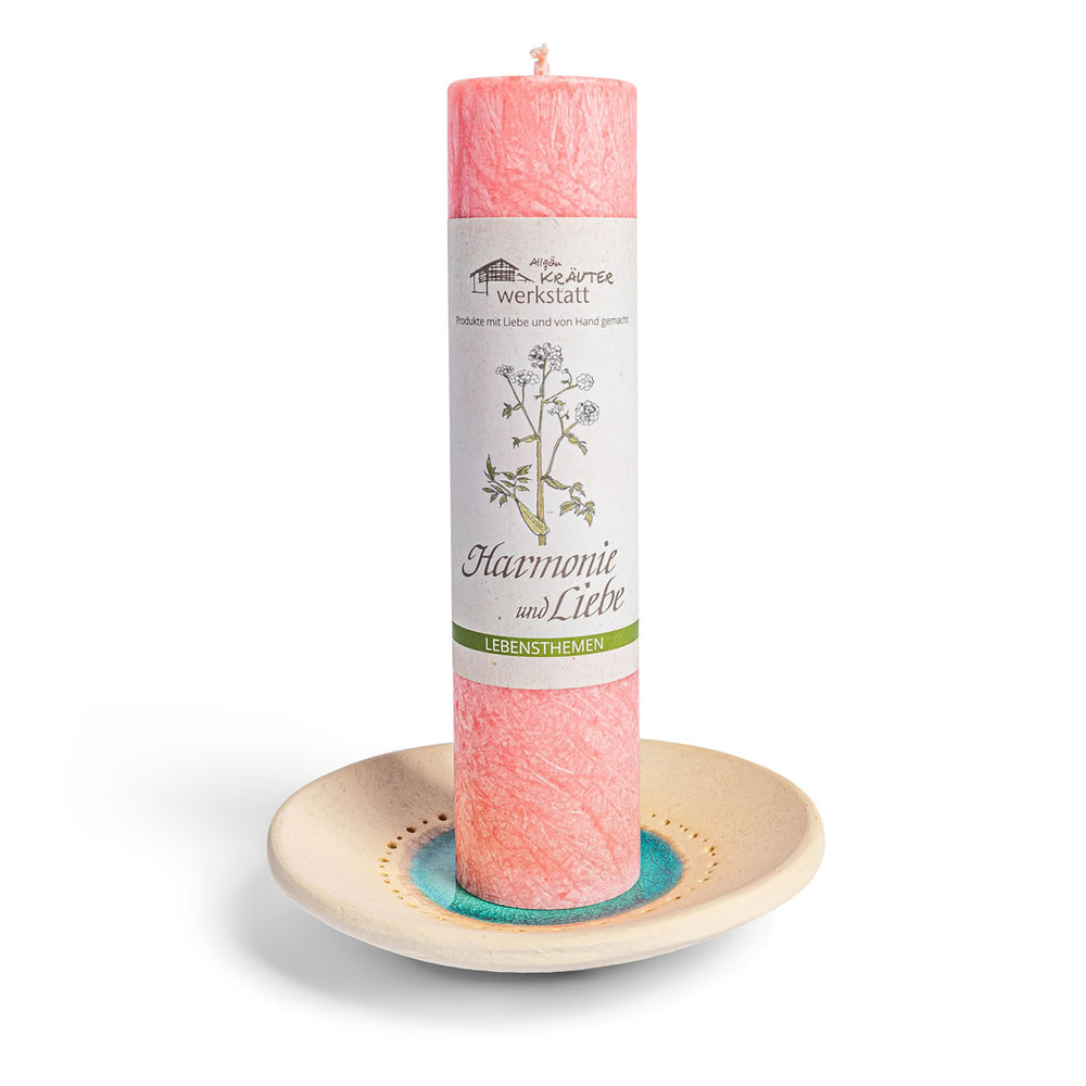 Kerzenuntersetzer rund - für Allgäuer Heilkräuterkerzen geeignet