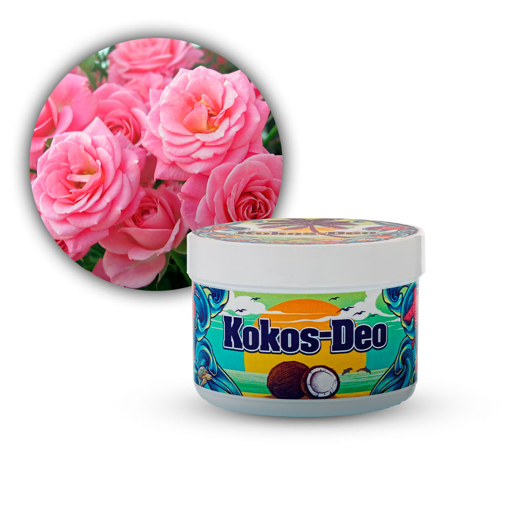 Kokos-Deo Rose (lieblich, blumig) - Natürliche Deocreme