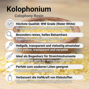 Kolophonium (gereinigtes Kiefernharz)