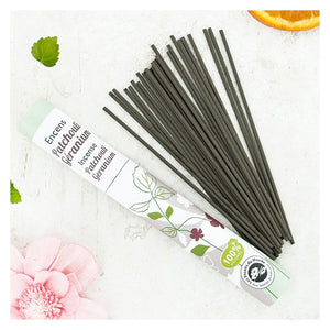 Patchouli/Geranie Räucherstäbchen - Aromandise Herbosense