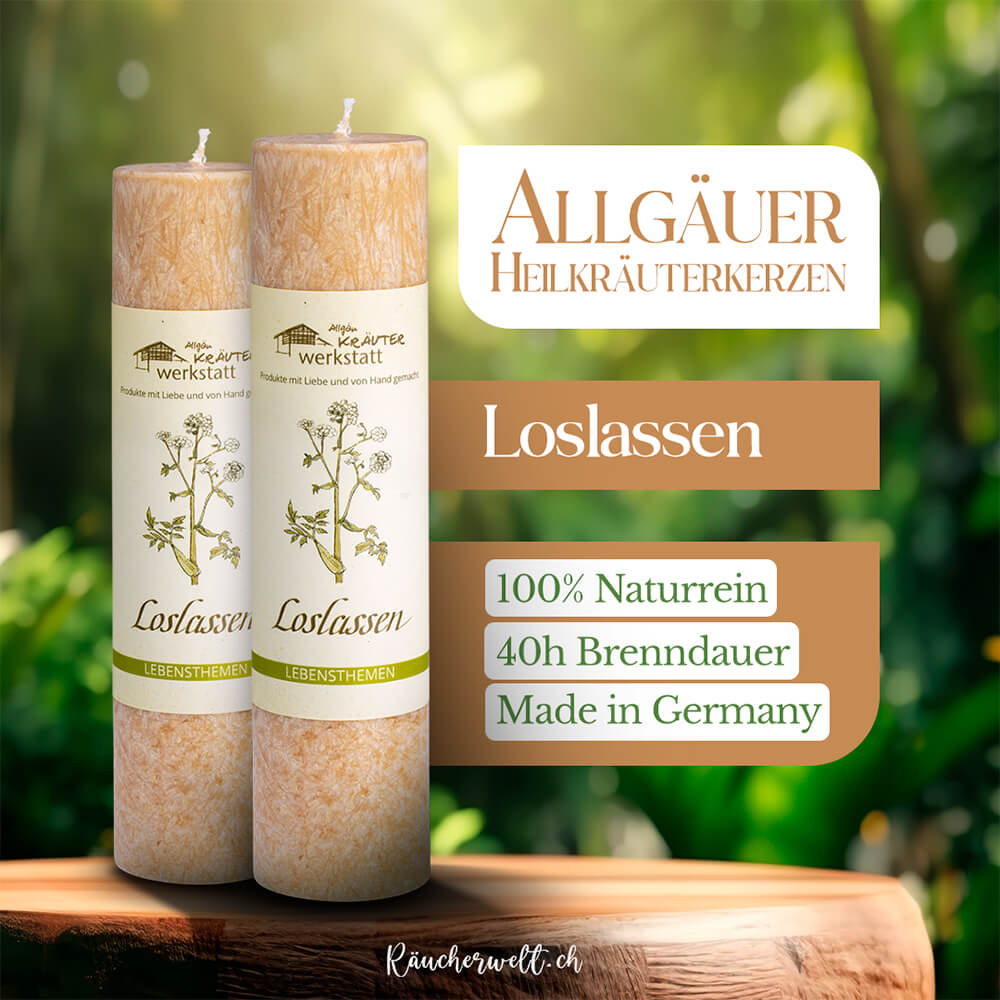 Loslassen - Allgäuer Heilkräuterkerzen "Lebensthemen"