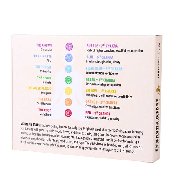 Räucherstäbchen Chakra Set mit 7 Düften - Nippon Kodo Morning Star