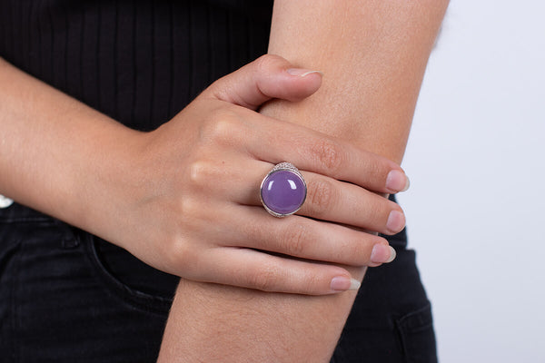 Ring Lila Jade Markasit