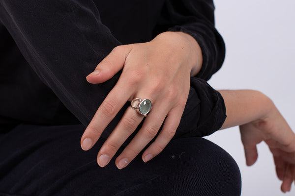 Ring Aquamarin facettiert
