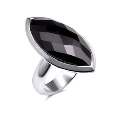 Ring Onyx facettiert