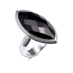 Ring Onyx facettiert
