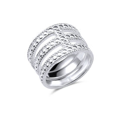 Ring Silber verziert