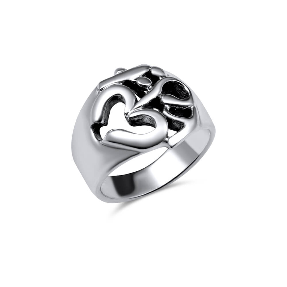 Ring Silber mit OM Symbol