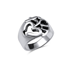 Ring Silber mit OM Symbol