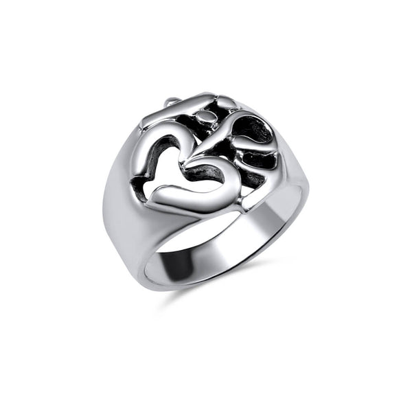 Ring Silber mit OM Symbol