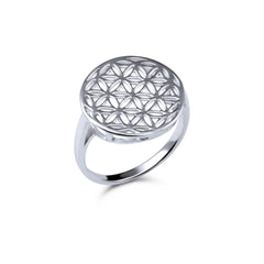 Ring Silber Blume des Lebens